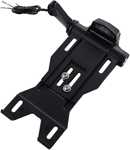 Porte-Plaque Numéro Moto pour Sportster pour Iron 883 1200 pour Dyna pour Roadster Support De Plaque D'immatriculation Latéral De Moto Support D'affichage LED Support Plaque De Moto(Type A Black) - Poukt