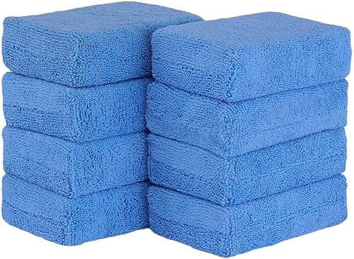 Abbdbd Tampons Applicateurs De Cire en Microfibre, 8 Pièces, Éponges De Détail De Voiture, Tampons D'application en Mousse Souple Lavable pour Vernis 12x8x4cm - Poukt
