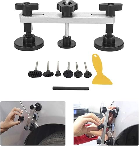 MENQANG Outil Débosselage sans Peinture,41PCS Kit Débosselage Carrosserie avec Pistolet à Colle Marteau, Stylo de réparation pour Voiture,Réfrigérateur,Moto Corps,Porte (Golden+Bridge) - Poukt
