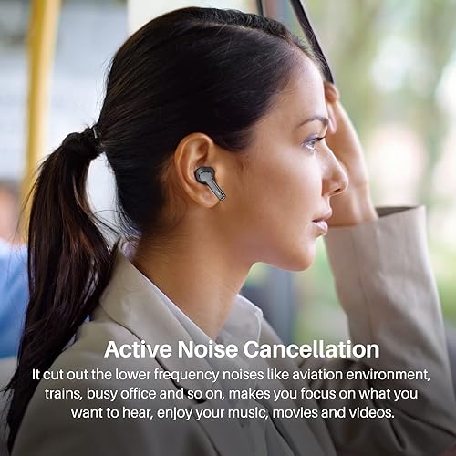 TOZO NC2 Ecouteurs Bluetooth sans Fil, Casque Bluetooth sans Fil avec Active Hybride à Multi-Mode, Mode Transparence, Graves Musclés, 42H Autonomie, Casque Audio Immersif Premium Deep Bass, Bleu - Poukt