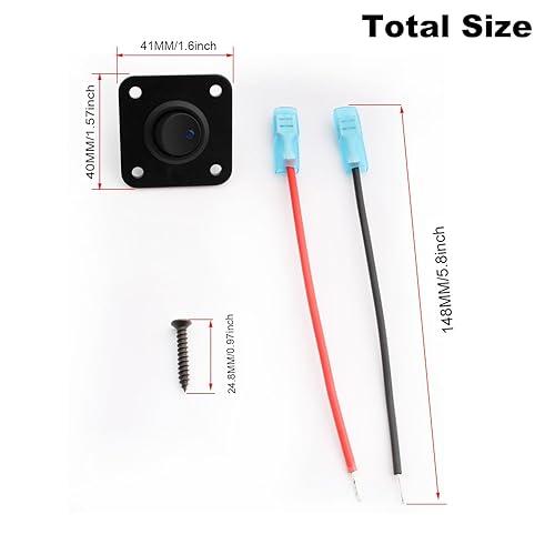 VISSQH 1 Gang 12V 20A interrupteur à bascule,Voiture interrupteur a bascule,commutateur bleu LED interrupteur rond avec câble de connexion et plaque de montage pour Bateau Voiture Camion - Poukt