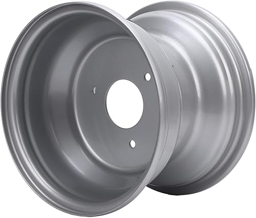 Rime Wheel Hub 18x9.50 8 ATV Rimer de Roue 8 Pouces pour Go Karts Chariots Argent (Trois trous (espacement des trous: 78 mm / 3,07) - Poukt