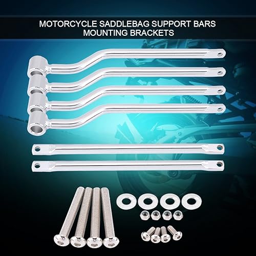 Kit de Supports de Barres de Support de Sacoche de Moto Supports de Support de Sacoche, Facile à Installer, Argent - Poukt