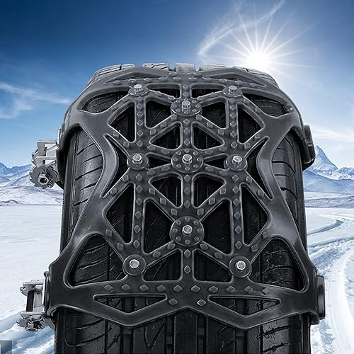 SANOTO Chaine Neige 6 Morceaux, Chaine Voiture Chaine Neige 205 55 R16, Chaîne à Neige Avec Pneus Réglables D'Urgence Extrem Grip Automatic, La Largeur Universelle des Pneus Est de 165 à 275 mm - Poukt