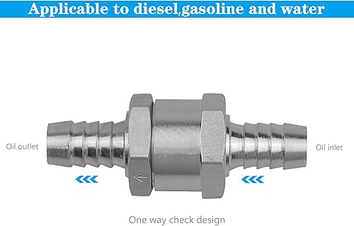 FEIGO Set de 4 Clapet Anti-retour Gasoil 6/8/10/12mm, Valve à Carburant en Alliage d'aluminium avec Flèche pour pour Essence Diesel Voiture Bateau Moto - Poukt