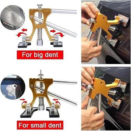HEYOUTH Kit Debosselage sans Peinture,Kit Debosselage,Kit Débosselage Ventouse,120PCS Outil Débosselage sans Peinture,Kit Débosselage Carrosserie avec Pistolet à Colle Marteau pour Voiture,Moto - Poukt
