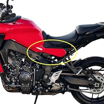ZSKSJHSJ Autocollant Moto Couvercle Cadre Panneau Latéral Avant Gauche Droit Moto Capot Carénage pour Tracer 9 GT 9GT pour Tracer 2021 2022 Protection De Réservoir Contre(Rouge) - Poukt