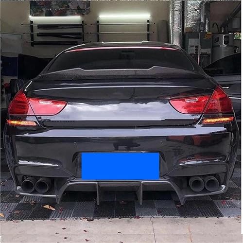 Aileron Voiture pour BMW Série 6 F06 F12 4 Portes 2 Portes 640i 640d 650i PSM Style Fibre Carbone Aileron Coffre Aile(FRP Unpainted) - Poukt