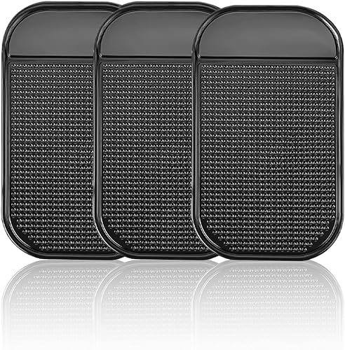 PHCOZY 3 Pcs Tapis Antidérapant Voiture Tableau de Bord Tapis Adhésif Antidérapant pour Tableau de Bord de Voiture Tapis Collant pour Telephone Voiture pour Porte Lunettes - Poukt