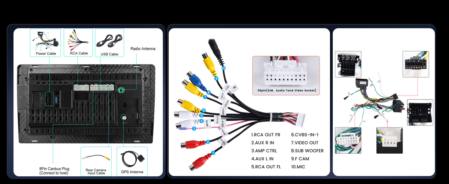 Autoradio pour Mercedes Benz C Classe E Classe A W203 W210 W168 W170 SLK Vaneo Vito Viano