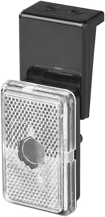 MultiBros Lot de 2 feux de position blancs 12 V avec ampoule navette C5W - 110 x 45 x 51 mm - Feu de position avec marque de contrôle E - Feu de position pour remorque, caravane et remorque - Poukt