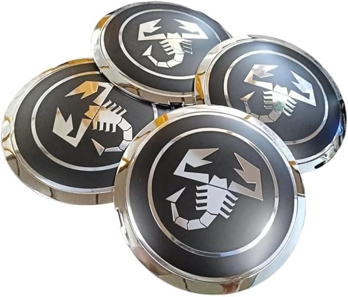 WANGAIDCE 4 pièces Cache Moyeux pour Abarth 500 595 695 133mm, ABS Cache de Roue Centrale, Centre de Jante Capuchons,Cache Moyeu Centre de Roue - Poukt