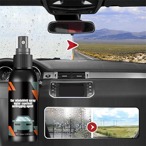 Agent antibuée hydrofuge pour pare-brise de voiture, anti-buée et revêtement hydrophobe, pour tous les types de verre (2 pièces) - Poukt