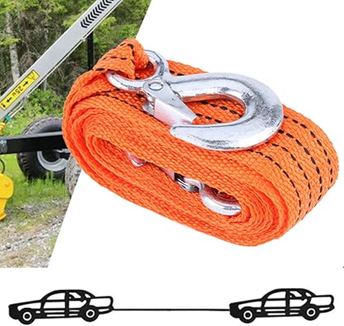 Corde de Remorquage de Camion de Voiture, Câble de Remorquage de Sangle de Remorquage de 4M 3T avec Crochet pour la Plupart des Voitures SUV ATV Etc. - Poukt