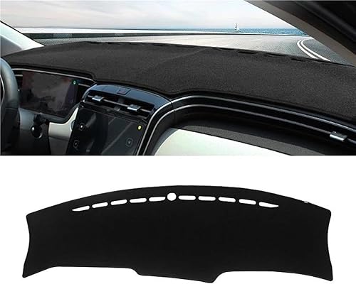 Tableau Bord Voiture Pad pour Hyundai pour Tucson NX4 2021 2022 2023 2024 Couverture Tableau Bord Voiture Tapis Pare-Soleil Évitez Les Coussinets Lumineux Tapis Tableau Bord(A LHD Black Side) - Poukt