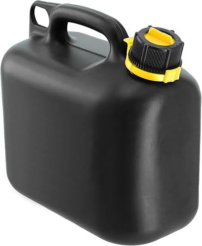 KADAX Bidon de carburant, bidon d'essence avec entonnoir, bidon de réserve pour essence, diesel et autres produits dangereux, bidon en plastique, bidon de rechange, bidon de pulvérisation (6 l noir) - Poukt