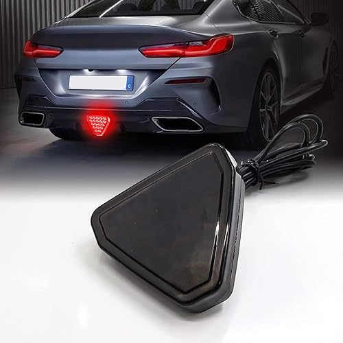 Feu Signalisation 19 LED F1, Style Triangle, Troisième Feu Freinage Arrière, Lampe D'avertissement Arrière Automatique 12V pour JDM pour BBA Feu Stop Troisième Feu Stop Arrière(Rouge) - Poukt