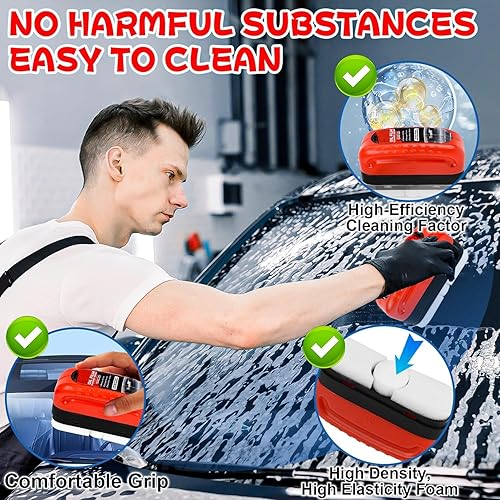 120 ml Glass Cleaning Board Cleaning Board Nettoyeur de film d'huile pour vitres de voiture, dissolvant de film d'huile pour pare-brise, brosse de nettoyage multifonction pour pare-brise, vitres de - Poukt