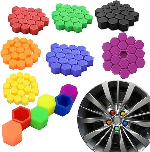 Lot de 20 cache-écrous en silicone pour boulons de roue de 19 mm, solution de prévention de la rouille (noir) - Poukt