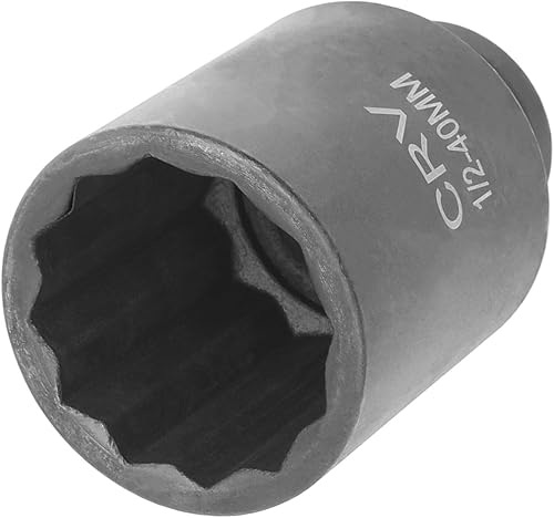DPTOOL Douille d'écrou d'essieu 40 mm 12 points 1/2' à impact profond - Outil de retrait de différentiel d'essieu avant et arrière compatible avec Toyota - Poukt