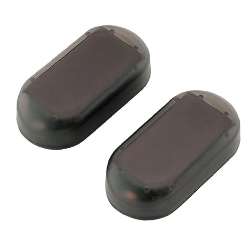 Jorzer Solaire Avertissement De Sécurité Lampe De Voiture Alarme Anti-vol Système D'alimentation Lumière Solaire Simulé Avertissement Clignotant Lampe De Sécurité 2pcs - Poukt