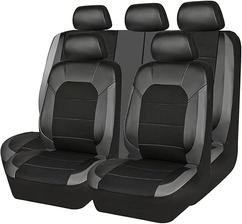 ESUKAR Housses de Siège de Voiture pour Toyota Yaris (XP150) 3.Gen 2013 2014 2015 2016-2020 5 Places, Universel Ensemble Complet Confortables Respirant Housse Siege Protection Accessoire,Black/A - Poukt