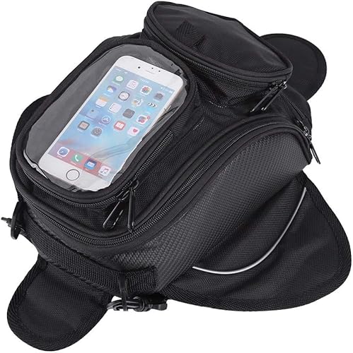 Sac de Réservoir Magnétique de Moto, Sac de Réservoir de Carburant Sacoche de Stockage de Moto Universel en Tissu Oxford avec Poches pour Moto - Poukt