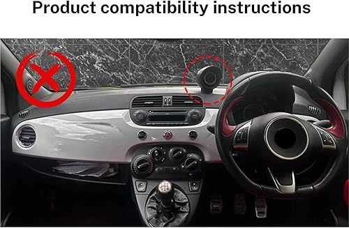 Tapis Tableau Bord Voiture pour Fiat pour Abarth 500 2008 – 2023 Couverture De Tableau De Bord De Voiture LHD RHD Pare-Soleil en Flanelle Dashmat Tapis Bord(for Left Hand Drive) - Poukt