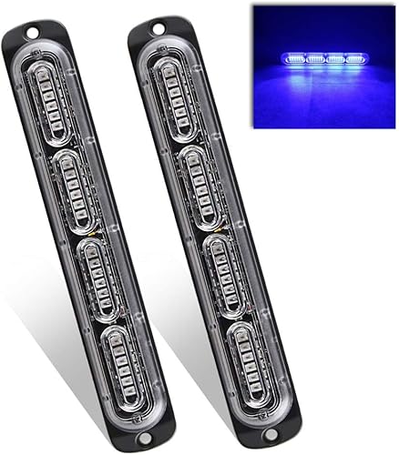 Teguangmei 2 x 24LED Feux Stroboscopique 12-24V Ultra Mince d'urgence Danger Lumière LED Stroboscope D'urgence Lampe pour Construction Camion Voiture Véhicule Ambre/Blanc/Ambre - Poukt