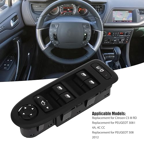 Commande Leve Vitre,Yctze Commutateur de Lève-vitre électrique 96631328XT Commutateur de Lève-vitre électrique Quick Response Sens 96644917XT Bouton Principal de Fenêtre 96659465ZD Commutateur de - Poukt