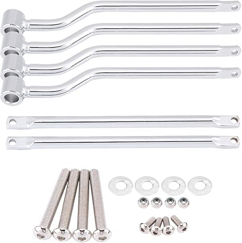 Kit de Supports de Barres de Support de Sacoche de Moto Supports de Support de Sacoche, Facile à Installer, Argent - Poukt
