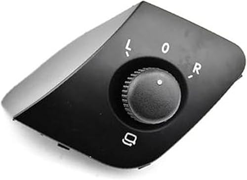 Jodriva Commutateur de rétroviseur de voiture, for Seat, Ibiza 2009 2010 2011 2012 2013 2014 2015 6J1959565 6J1 959 565 Bouton de réglage du rétroviseur latéral extérieur de voiture Interrupteur de co - Poukt