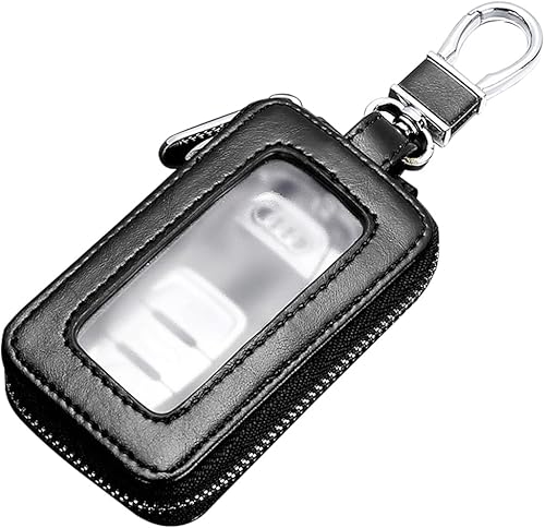 JNNJ Pochette En Cuir Pour Porte-Clés De Voiture, Protection Du Trousseau De Clés De La Voiture étui à Fermeture éclair, Sacoche Universelle Pour Porte-Clés Voiture Avec Un Crochet En Métal(Bleu) - Poukt