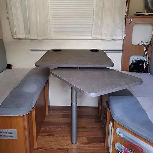 RTTZBOZ Table Pliante pour Camping-Car avec Petit Bureau Rotatif, Table de Dinette Amovible à Fixation Murale pour Camping-Car, Pique-Nique(White) - Poukt