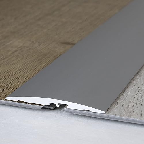 PROVISTON | Barre de seuil | Alu anodisé | Couleur or | Largeur 60 mm | Hauteur 4 mm | Longueur 1000 mm | À visser latéral côté latéral | Barre de seuil rattrapage | 1 pièce - Poukt
