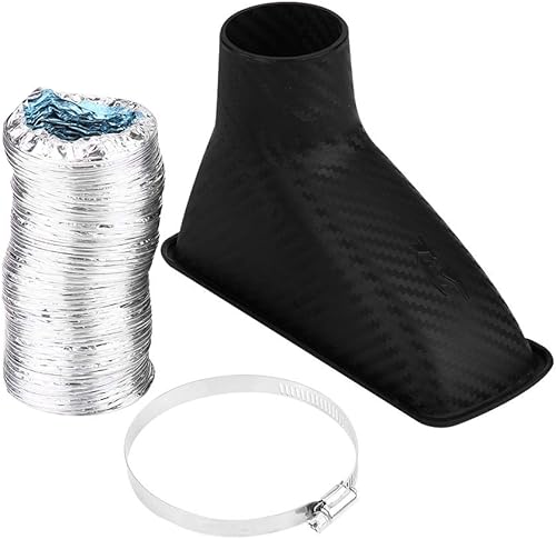 Kit de Tuyau D'admission D'air Turbo, Admission D'air Turbo Universel Voiture Modifiée Pare-chocs avant Prise D'air Turbo Prise D'air Turbo Turbine Entrée Tuyau Entonnoir Outil (Square) - Poukt