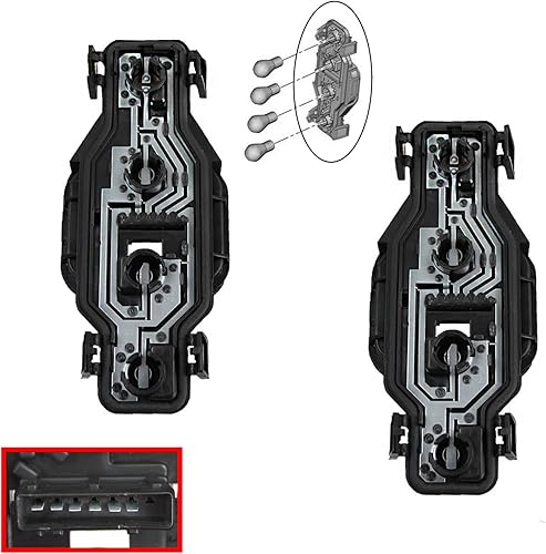 (Lot de 2) Platine de Porte Ampoule de Feu Arrière Gauche ET Arrière Droit compatible avec BERLINGO et PARTNER (1996-2008) - 6346.79 - Poukt