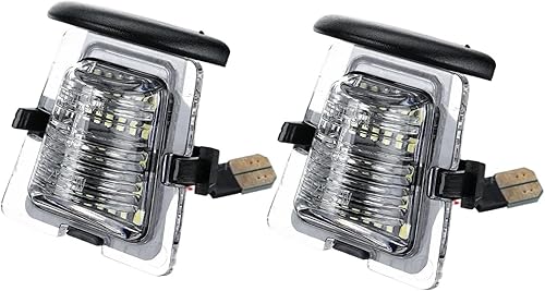 Éclairage Plaque Immatriculation Auto Pour Jeep Pour Wrangler JK JL 2007-2021 2 Pièces Lampe Signalisation Voiture Pare-chocs Arrière Support Plaque Immatriculation Lumière LED Voiture Auto Feu plaque - Poukt
