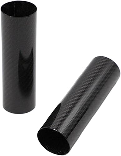 Ronyme 2 pièces Moto Fourche Avant Choc Couverture Garde Protecteur Fibre de Carbone pour Bike, 25CM - Poukt