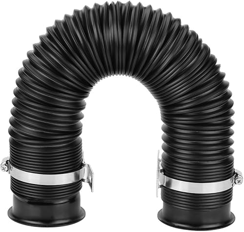 Tuyau d'Admission d'Air Universel pour Voiture, Flexible Tuyau d'Admission Filtre à Air Tuyau Tuyau d'Expansion Avec 2 Supports de Montage Tuyau d'Air de Moteur 76mm 3 'Extensible à 80cm - Poukt