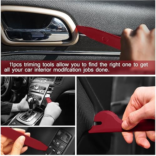 Outil Démontage,Infreecs Garniture Installation Kit Outils anti Rayure Car Removal Tool pour panneau/autoradio/accessoires/porte/tableau de bord de voiture (11 pièces) - Poukt