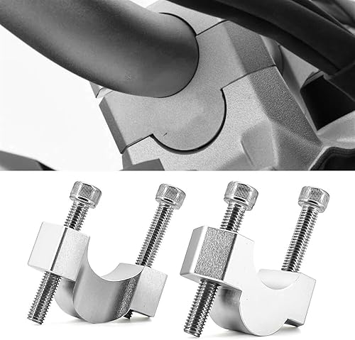 Rehaussement Guidon Pour BMW pour F900R pour F900XR F 900 F900 R XR CNC 28mm rehausseurs de guidon pince adaptateur de hauteur Riser Guidon (Couleur : Silver - XR) - Poukt
