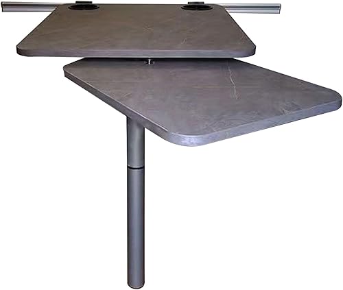 RTTZBOZ Table Pliante pour Camping-Car avec Petit Bureau Rotatif, Table de Dinette Amovible à Fixation Murale pour Camping-Car, Pique-Nique(White) - Poukt