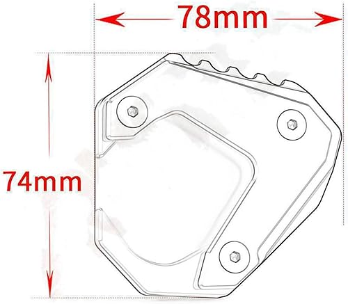 MKBHD MKHD Convient for BMW G310GS G310 GS G 310 GS 2019 2020-2024 Accessoires de Moto Pied béquille latérale agrandisseur de Pied Coussinet d'extension(G310GS Titanium) - Poukt