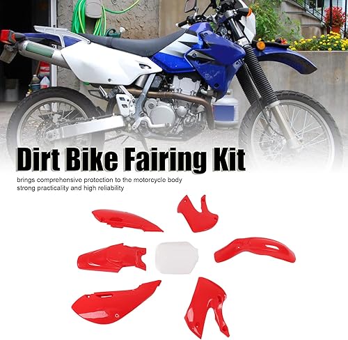 Kit de Carénage de Moto 7 Pièces Dirt Bike ABS Kit de Carénage en Plastique Kit de Carénage de Travail pour Moto Accessoires de Remplacement pour KLX110 KX65(B (bleu)) - Poukt