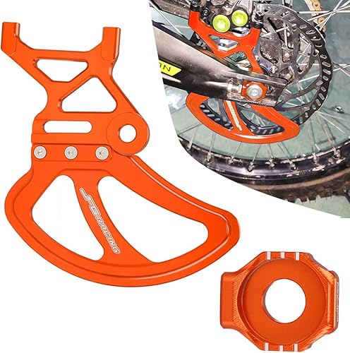 JFG RACING Protecteur de Frein à Disque arrière de Moto + Bloc d'essieu tendeur d'essieu arrière tendeur de chaîne pour sur Ron S/X Segway X160/X260-Orange - Poukt