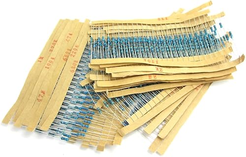 DollaTek 30 Valores 750 piezas Kit Resistencia (10 Ohm - 1M Ohm / 25pcs) 1 / 4W Metal Resistores de Película Surtido - Poukt