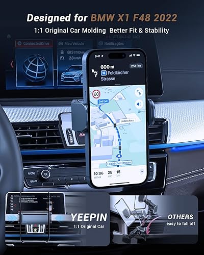 YEE PIN Support de téléphone portable compatible avec Toyota C-HR 2016-2024, rotation à 360°, verrouillage automatique, compatible avec les smartphones de 4 à 7 pouces, accessoires de voiture Toyota - Poukt
