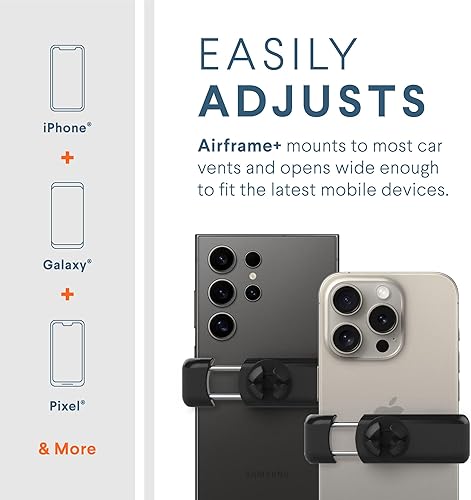 Kenu Airframe+ AF2-KK-E Support de Voiture Portatif Pour Smartphone Jusqu'à 6 Pouces, Noir - Poukt