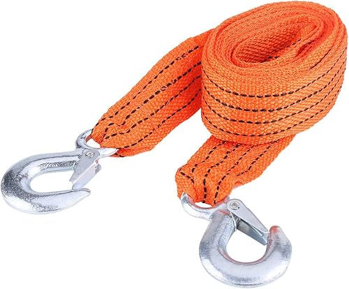 Corde de Remorquage de Camion de Voiture, Câble de Remorquage de Sangle de Remorquage de 4M 3T avec Crochet pour la Plupart des Voitures SUV ATV Etc. - Poukt
